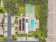 Aerial view of community pool, shuffleboard, and parking at 2832 72Nd Street Court W # 2160, Bradenton, FL 34209