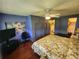 Main bedroom with king bed, ensuite bathroom, and ample closet space at 5317 Chateau Ln, Bradenton, FL 34207