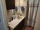 Clean bathroom with updated vanity and shower at 5530 Denmark Dr, Bradenton, FL 34207