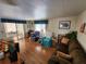 Living room with hardwood floors and comfy seating at 5530 Denmark Dr, Bradenton, FL 34207