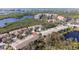 Aerial view highlighting the property's waterfront location at 1712 Starling Dr # 101, Sarasota, FL 34231