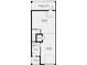 First floor plan showcasing garage, outdoor living space, and storage at 1625 Compass Pointe Ct # 105, Punta Gorda, FL 33950