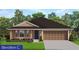 Exterior view of a one-story house with a two-car garage at 2628 Averland Loop, North Port, FL 34287