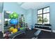 Fitness room with free weights, kettlebells, and exercise balls at 14636 Newtonmore Ln, Lakewood Ranch, FL 34202