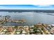 Aerial view showing home location on waterfront property at 1903 Bayshore Dr, Belleair Beach, FL 33786