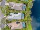 Aerial view highlighting the home's layout, pool, and solar panels at 12121 Thornhill Ct, Lakewood Ranch, FL 34202