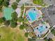 Community pool with lap pool, basketball court and cabanas at 12121 Thornhill Ct, Lakewood Ranch, FL 34202