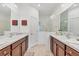 Spacious bathroom featuring double sinks, generous counter space and a glass enclosed shower at 317 Acerno Dr, North Venice, FL 34275