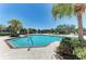 Octagonal shaped community pool with surrounding palm trees at 12715 Lake Silver Ave, Bradenton, FL 34211
