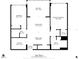 Floor plan of a condo, showing dimensions of each room at 5855 Midnight Pass Rd # 722, Sarasota, FL 34242