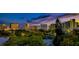 City skyline view at dusk, trees in foreground at 235 Cocoanut Ave # 113C, Sarasota, FL 34236