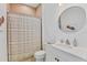 Clean bathroom with shower/tub combo, vanity, and toilet at 8175 Redonda Loop, Lakewood Ranch, FL 34202