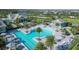 Community pool and clubhouse aerial view at 8175 Redonda Loop, Lakewood Ranch, FL 34202