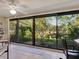 Sunroom showcasing a serene view, featuring floor-to-ceiling windows at 6417 Meadowlark Ln # 6417, Bradenton, FL 34210