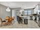 Eat-in kitchen with island and stainless steel appliances at 228 Crew Ct, Sarasota, FL 34243