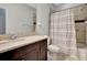 Clean bathroom with shower/tub combo and updated vanity at 228 Crew Ct, Sarasota, FL 34243