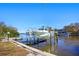 Private boat lift on canal, ideal for boat owners at 10215 Manatee W Ave # 7, Bradenton, FL 34209