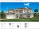 Two-story home with light beige siding, gray roof and balcony at 2477 Waterfront Cir, Sarasota, FL 34240