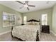 Spacious bedroom with ceiling fan and wood flooring at 1312 Thornbury Dr, Parrish, FL 34219