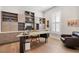 Beautiful home office with custom built-ins, a large desk, and ample storage space at 1111 143Rd Ne St, Bradenton, FL 34212