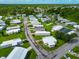 Aerial view highlighting the property's setting within a large mobile home community at 6421 Kilohee Ct, North Port, FL 34287