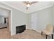 Small office or den with wood-look floors and built-in shelving at 6421 Kilohee Ct, North Port, FL 34287