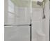 Walk in shower with glass enclosure at 6421 Kilohee Ct, North Port, FL 34287