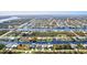 Aerial view of waterfront homes and community at 15912 Melport Cir, Port Charlotte, FL 33981