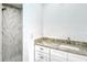 Updated bathroom with marble shower and granite vanity at 6101 34Th W St # 15B, Bradenton, FL 34210