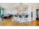 Modern kitchen with granite countertops and breakfast bar seating at 393 N Point Rd # 801, Osprey, FL 34229