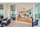 Spacious balcony overlooking living area and water view at 393 N Point Rd # 801, Osprey, FL 34229