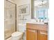 Well-appointed bathroom with a shower, toilet and single vanity at 393 N Point Rd # 801, Osprey, FL 34229