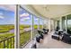 Relaxing screened balcony with water and mangrove views at 393 N Point Rd # 801, Osprey, FL 34229
