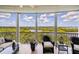 Expansive screened balcony showcasing scenic water views at 393 N Point Rd # 801, Osprey, FL 34229