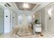Elegant lobby with seating area and elevators at 393 N Point Rd # 801, Osprey, FL 34229
