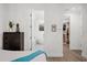 View of bedroom, bathroom, and walk-in closet at 577 Venice Ln, Sarasota, FL 34242