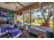 Relaxing screened porch with patio furniture and views of the backyard at 424 Logue Rd, Myakka City, FL 34251