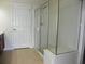 Large shower with glass enclosure at 2086 Kings Palace Dr # 2086, Riverview, FL 33578