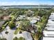 Aerial view of the property showcasing its proximity to a convenient boat ramp for easy water access at 1841 Buccaneer Dr, Sarasota, FL 34231