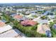 Aerial view of house and surrounding area at 7341 Featherstone Blvd, Sarasota, FL 34238