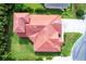 Aerial view of the home showcasing the roofline at 7341 Featherstone Blvd, Sarasota, FL 34238