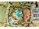 Aerial view of community pool and clubhouse at 5016 Savona Run, Bradenton, FL 34211