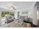 Bright and airy living room with comfy sofas and large windows at 2425 Clematis St, Sarasota, FL 34239