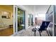 Screened patio with brick pavers and seating area at 2911 74Th W St # 2276, Bradenton, FL 34209
