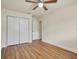 Bedroom with hardwood floors and a double door closet at 2837 Cabaret St, Port Charlotte, FL 33948
