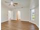 Empty bedroom with hardwood floors and an ensuite bathroom at 2837 Cabaret St, Port Charlotte, FL 33948