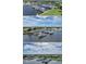 Aerial view of boats docked in a canal, surrounded by lush greenery and homes in a waterfront community at 218 Brandywine Circle, Englewood, FL 34223