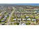 Aerial view of a residential neighborhood near the coast at 218 Brandywine Circle, Englewood, FL 34223