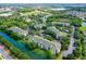 Aerial view of community near a canal at 5180 Northridge Rd # 102, Sarasota, FL 34238