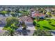 Expansive aerial shot showcasing a lovely home near a pond in a beautiful neighborhood at 2921 Seasons Blvd, Sarasota, FL 34240